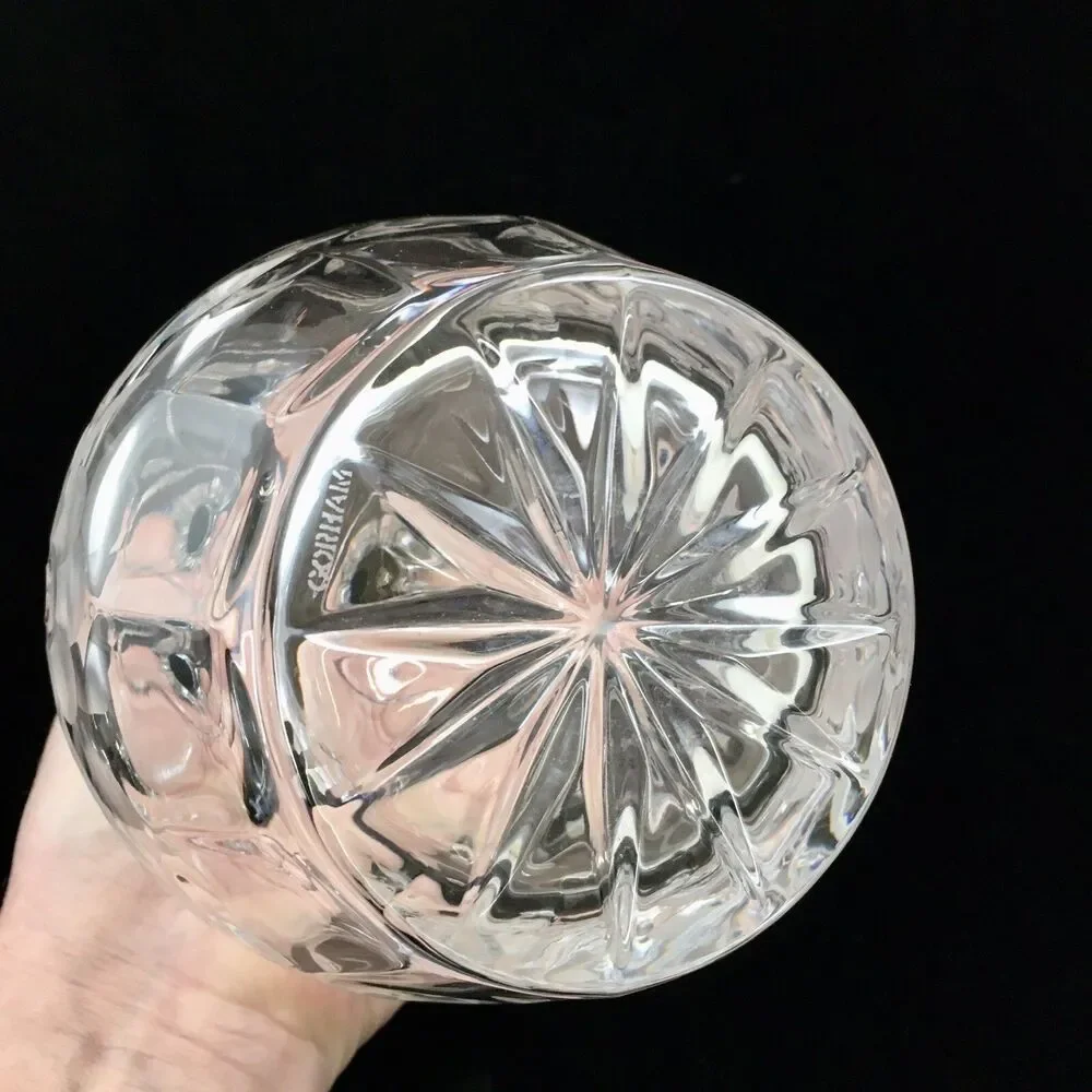 Gorham Crystal Wine Decanter 11” Tall “Spring Meadow” Clear